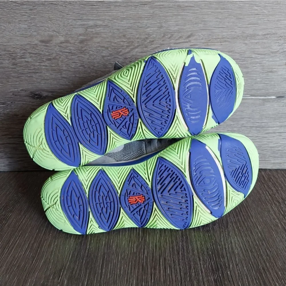 Nike Kyrie 5 PS Irving Wolf Grey Lime Kid Shoes Sneakers Size 2Y
